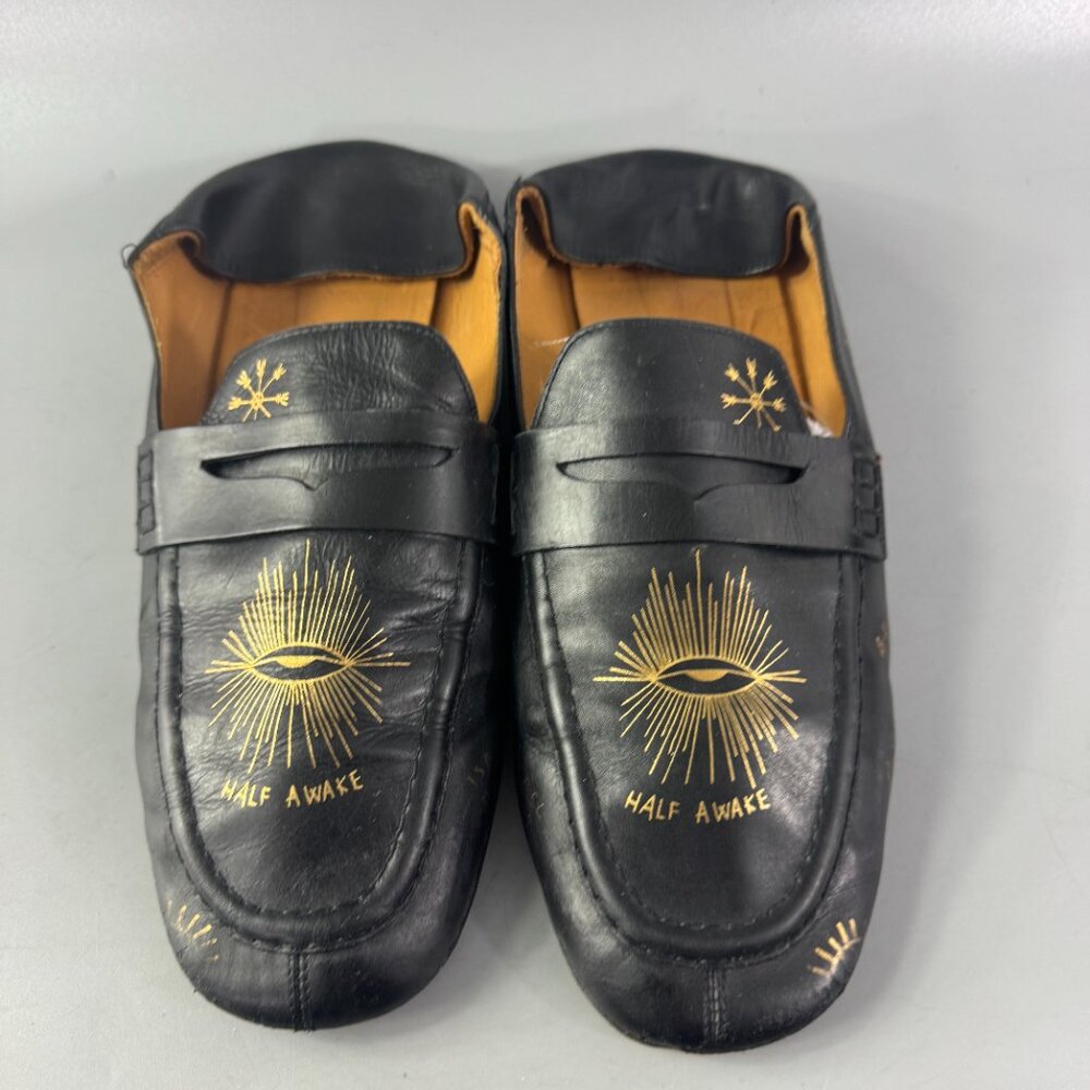 Isabel Marant Fanzel Collapsible-heel Leather Loafers In Metallic Black, Size 40 - Picture 4 of 15